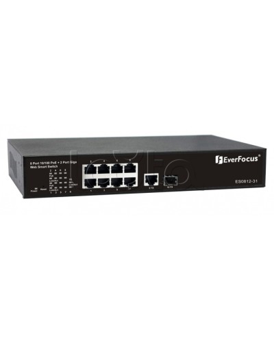 Коммутатор PoE 8-портовый EverFocus ES0812-31 в Вологде Коммутаторы Pintop.ru